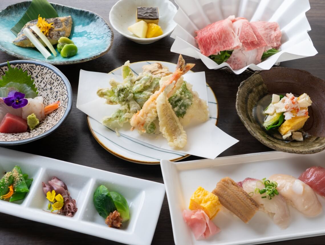 料理の流れを楽しむ