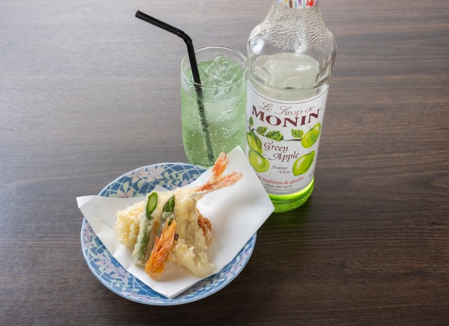 お酒と天ぷら